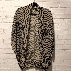Animal print sheer layering cover up